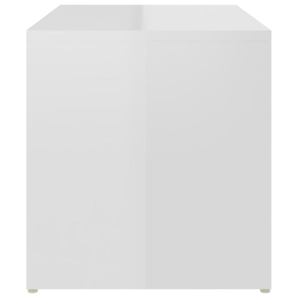 Mesa de apoio 59x36x38 cm contraplacado branco brilhante