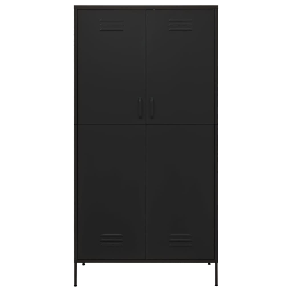 Roupeiro 90x50x180 cm aço preto