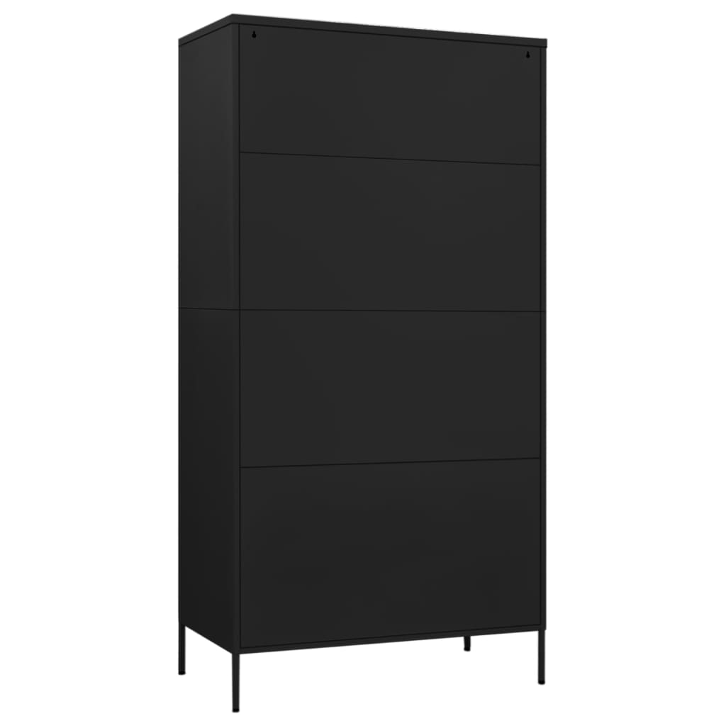 Roupeiro 90x50x180 cm aço preto