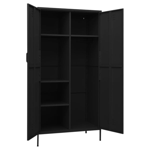 Roupeiro 90x50x180 cm aço preto