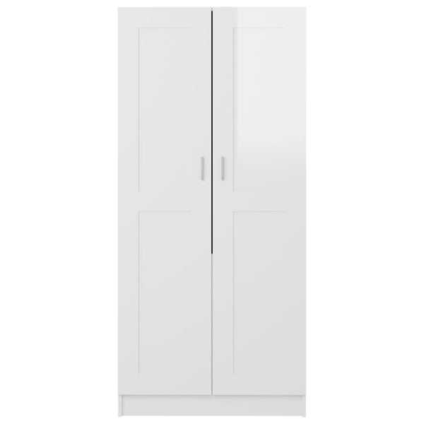 Roupeiro 82,5x51,5x180 cm contraplacado branco brilhante