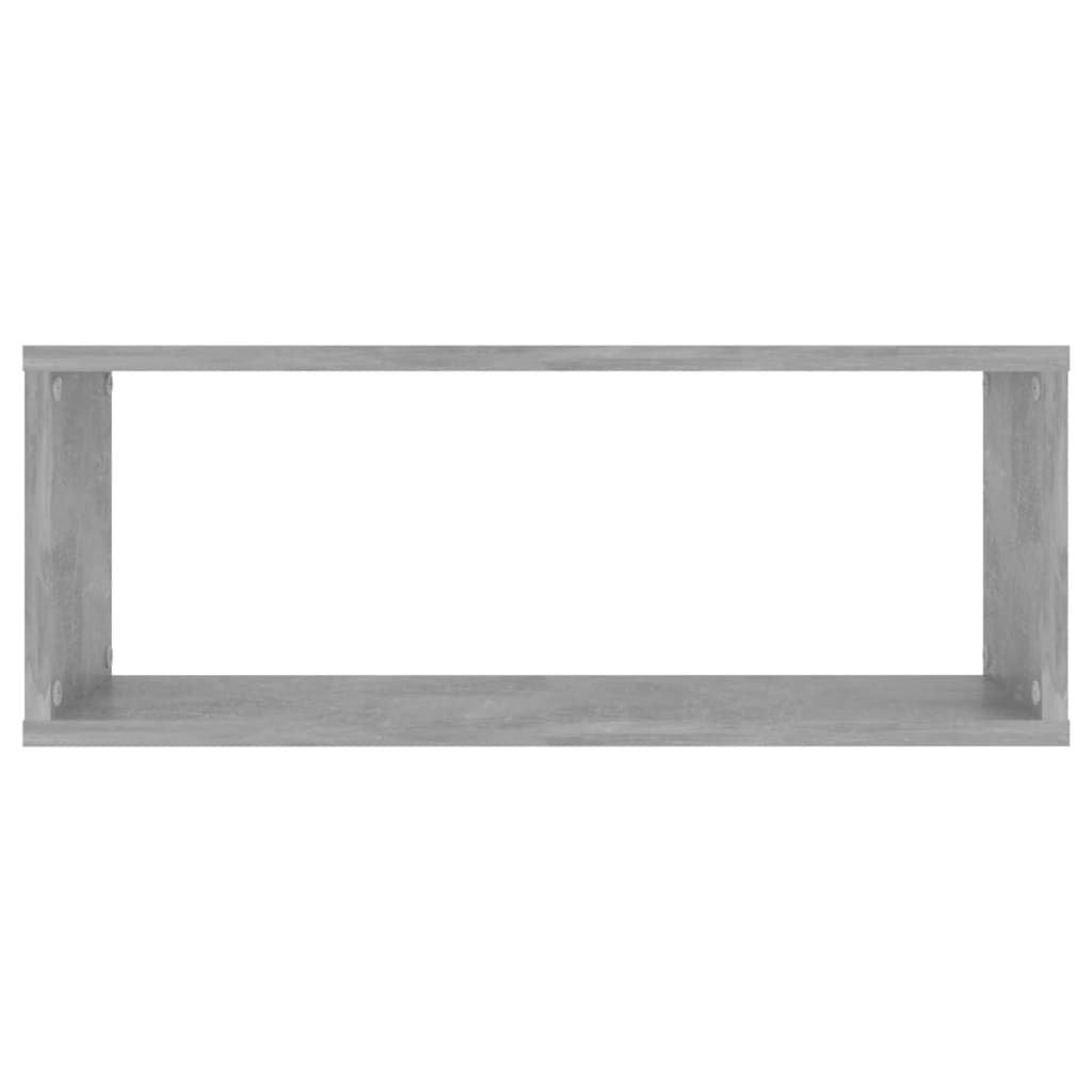 Prateleiras parede forma de cubo 4 pcs 60x15x23cm cinza cimento