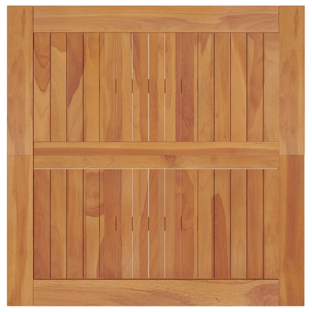 Mesa de jantar p/ jardim 85x85x75 cm madeira de teca maciça