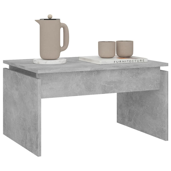 Mesa de centro 68x50x38 cm derivados madeira cinzento cimento