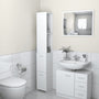 Armário casa de banho 25x26,5x170cm derivados de madeira branco