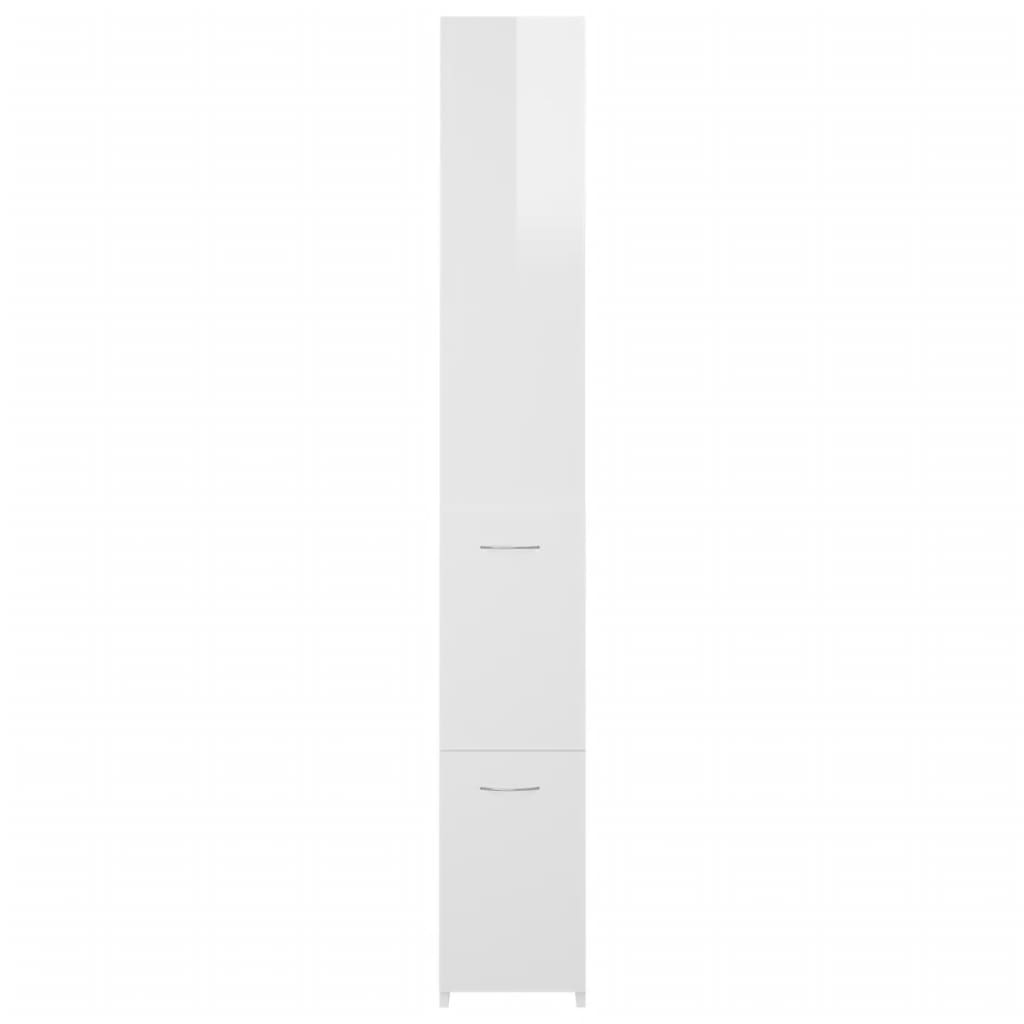 Armário WC 25x26,5x170 cm derivados de madeira branco brilhante