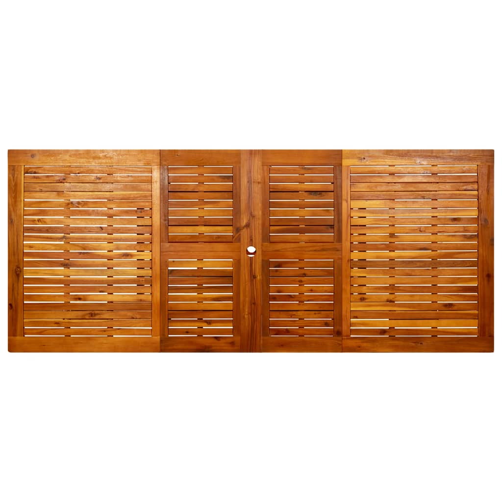 Mesa de jantar p/ jardim (160-240)x100x75 cm acácia maciça