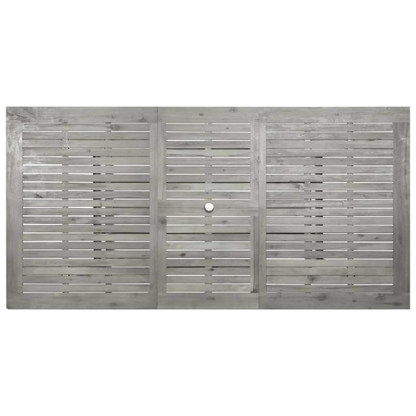 Mesa de jantar p/ jardim (150-200)x100x75 cm acácia maciça