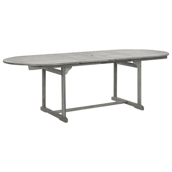 Mesa de jantar p/ jardim (160-240)x100x75 cm acácia maciça