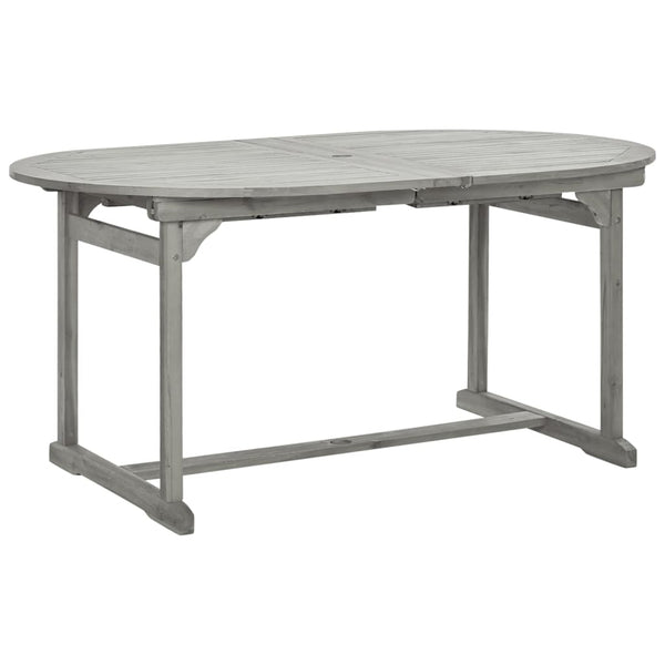 Mesa de jantar p/ jardim (160-240)x100x75 cm acácia maciça