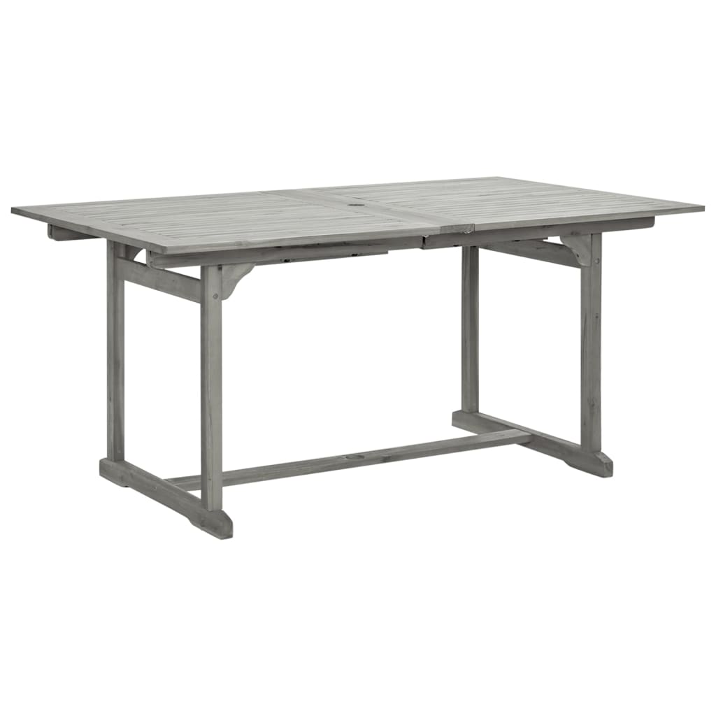 Mesa de jantar p/ jardim (160-240)x100x75 cm acácia maciça