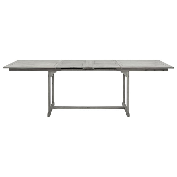 Mesa de jantar p/ jardim (160-240)x100x75 cm acácia maciça