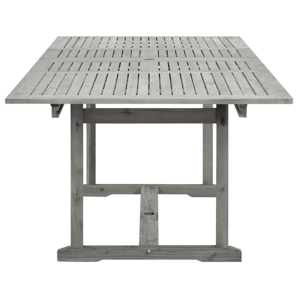 Mesa de jantar p/ jardim (160-240)x100x75 cm acácia maciça