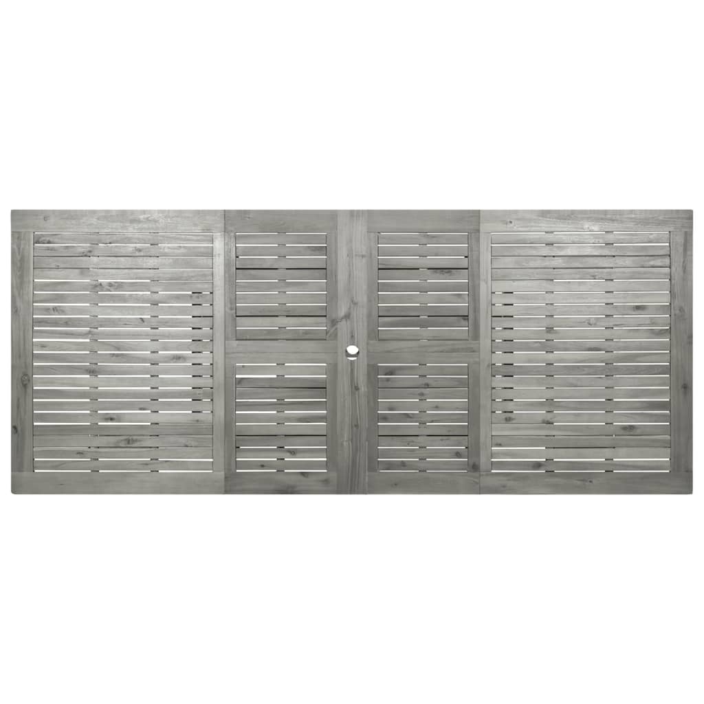 Mesa de jantar p/ jardim (160-240)x100x75 cm acácia maciça