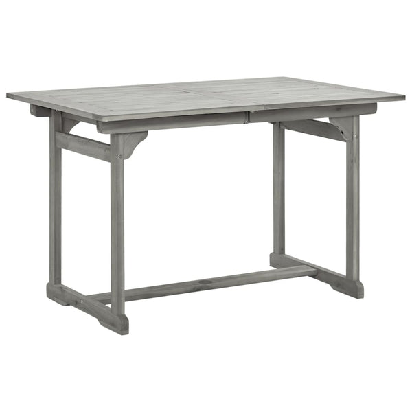 Mesa de jantar p/ jardim (120-170)x80x75 cm acácia maciça