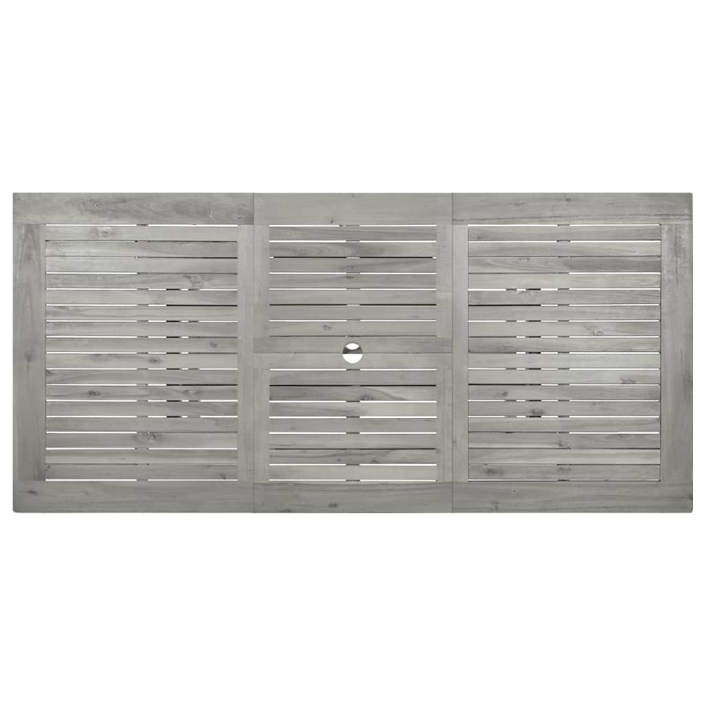 Mesa de jantar p/ jardim (120-170)x80x75 cm acácia maciça