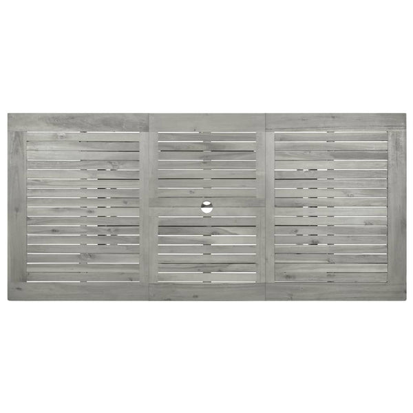 Mesa de jantar p/ jardim (120-170)x80x75 cm acácia maciça