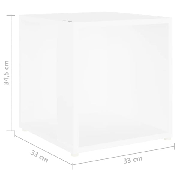 Mesa de apoio 33x33x34,5 cm derivados de madeira branco