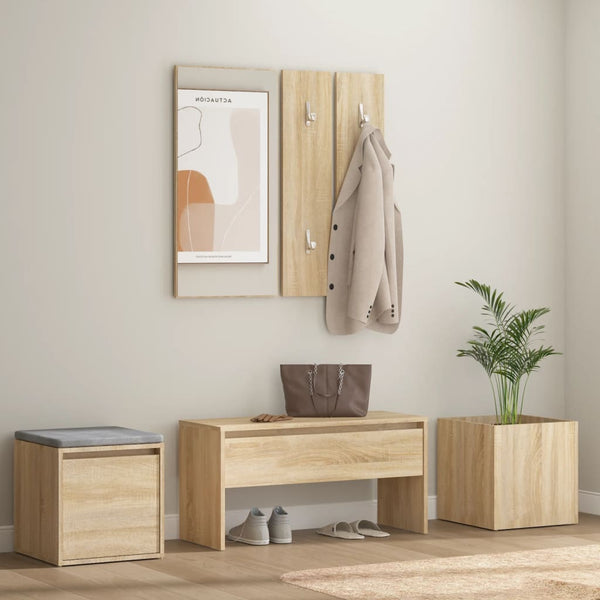 Conjunto de móveis de corredor derivados de madeira sonoma