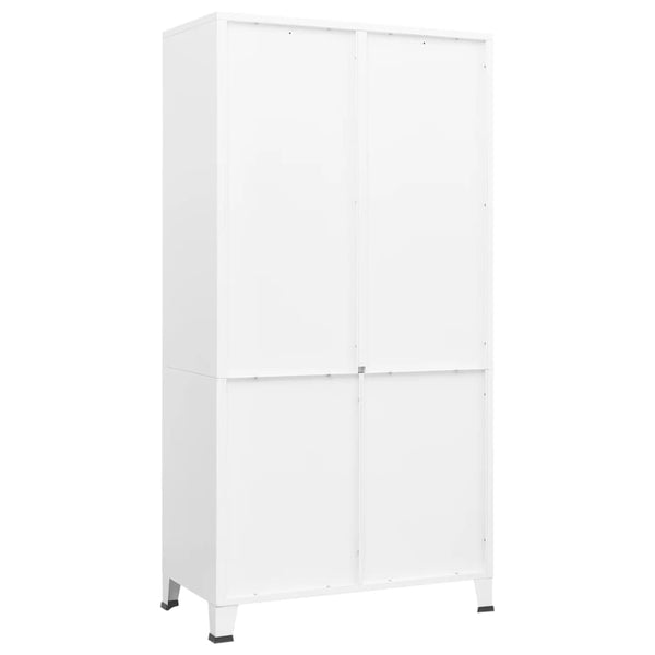 Roupeiro industrial 90x50x180 cm metal branco