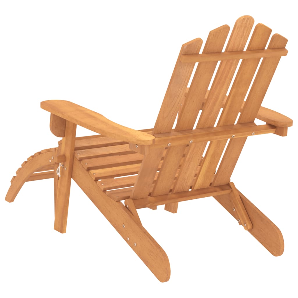 Cadeira jardim Adirondack c/ apoio de pés madeira acácia maciça