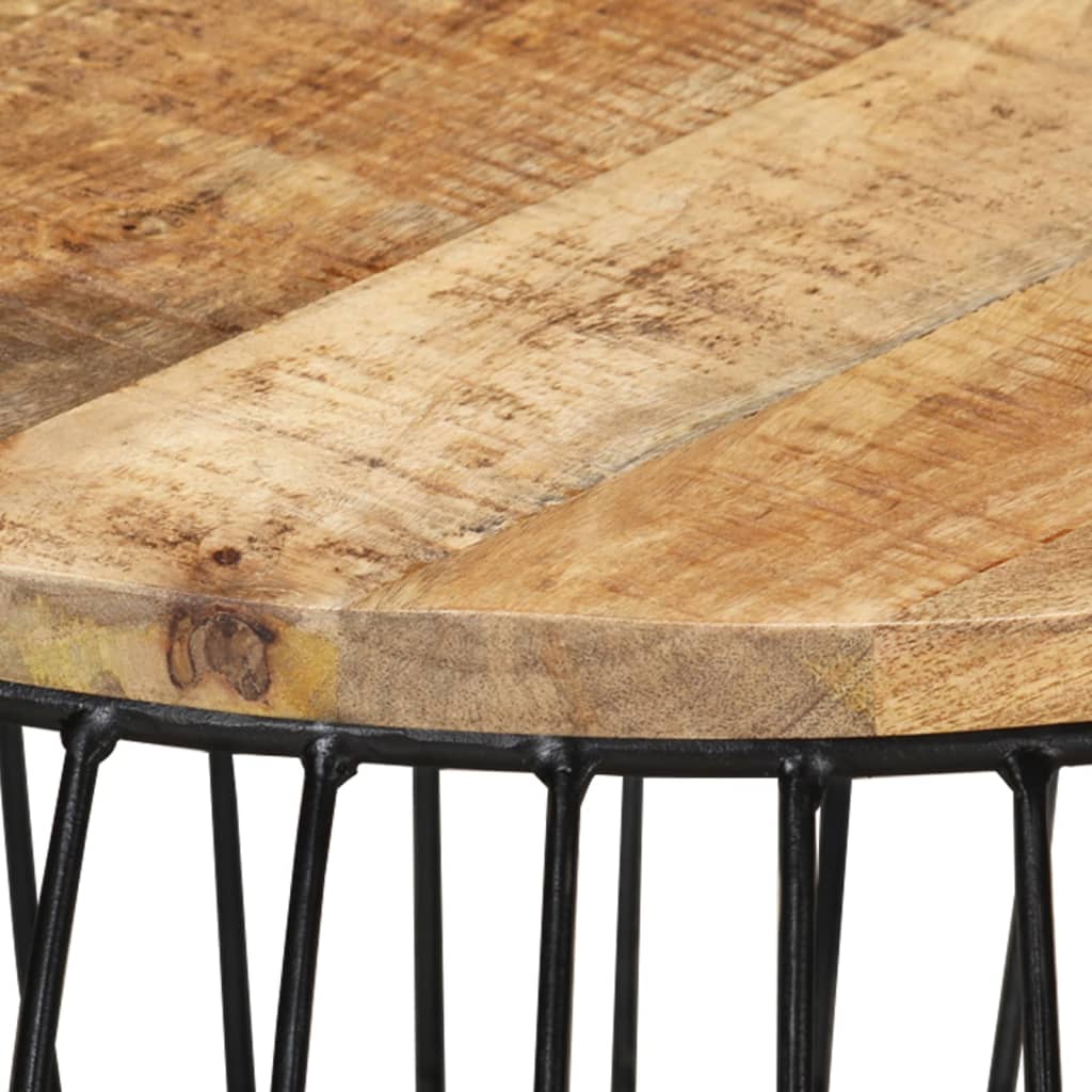 Mesa de centro Ø68 cm madeira de mangueira áspera