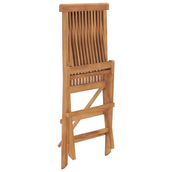 Cadeiras de jardim dobráveis 8 pcs madeira de teca maciça