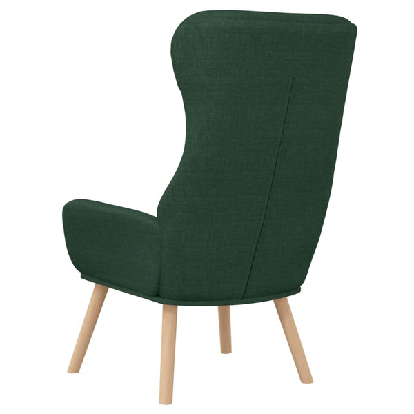 Cadeira de descanso tecido verde-escuro