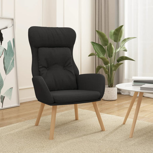 Cadeira de descanso tecido preto