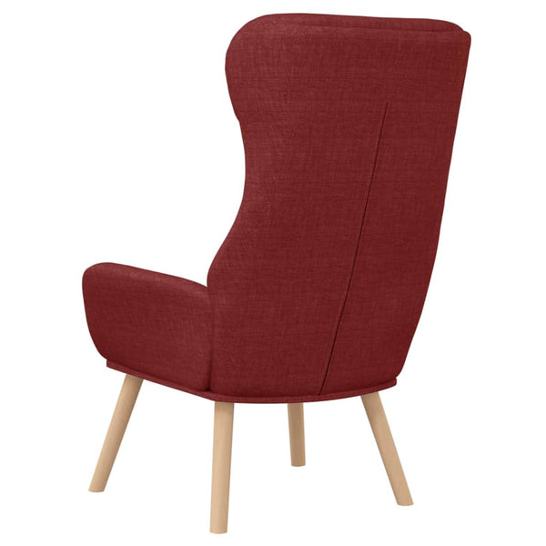 Cadeira de descanso tecido vermelho tinto