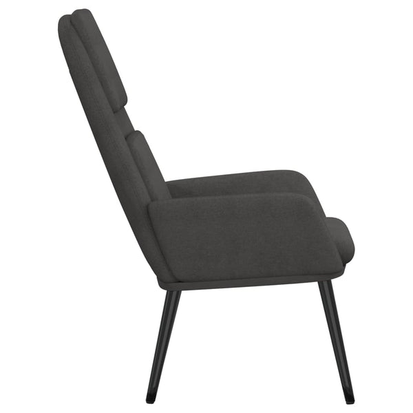 Cadeira de descanso tecido cinzento-escuro