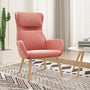 Cadeira de descanso veludo rosa