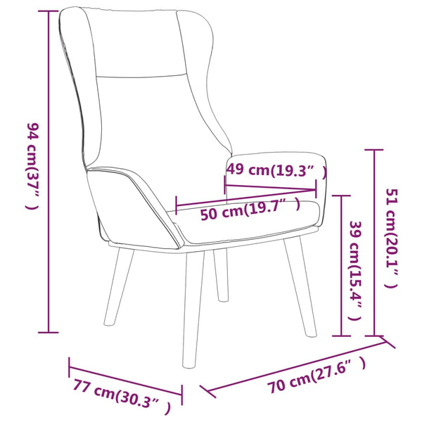 Cadeira de descanso tecido castanho