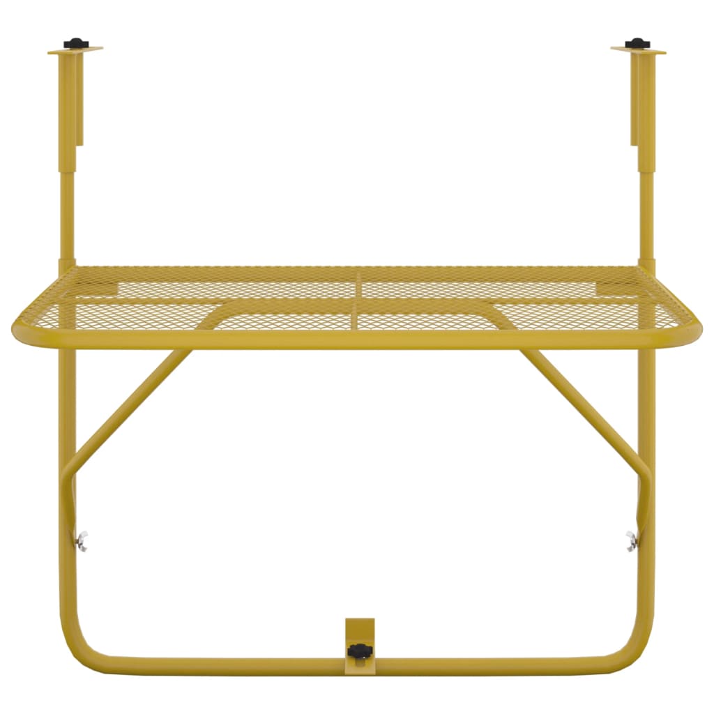 Mesa para varanda 60x40 cm aço dourado