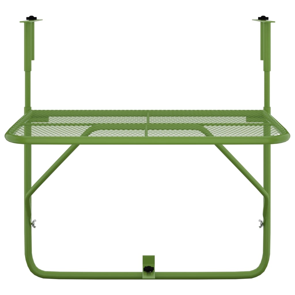 Mesa para varanda 60x40 cm aço verde