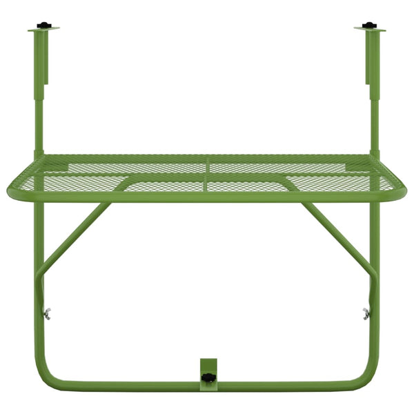 Mesa para varanda 60x40 cm aço verde