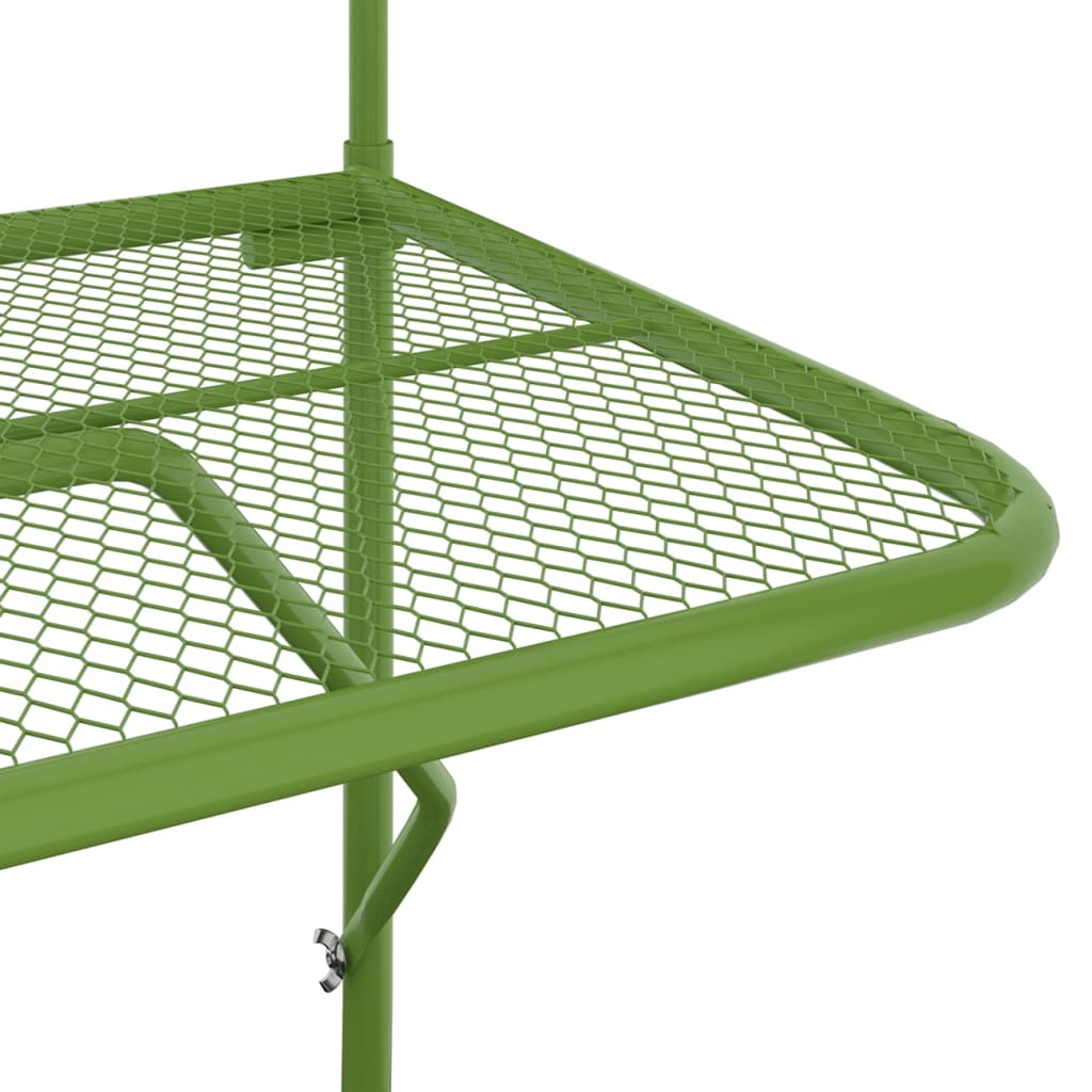 Mesa para varanda 60x40 cm aço verde