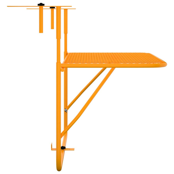 Mesa para varanda 60x40 cm aço amarelo