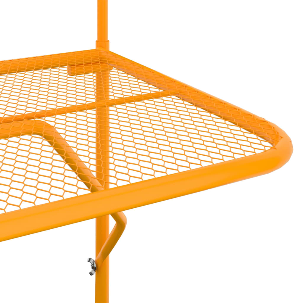 Mesa para varanda 60x40 cm aço amarelo