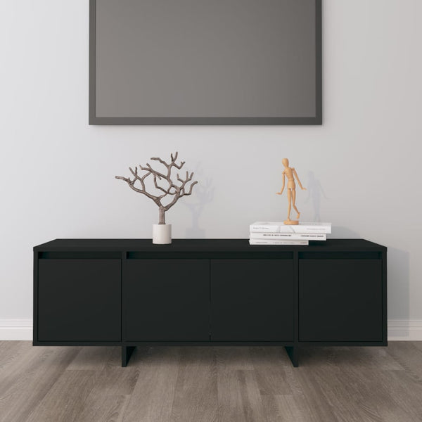 Móvel de TV 120x30x40,5 cm derivados de madeira preto