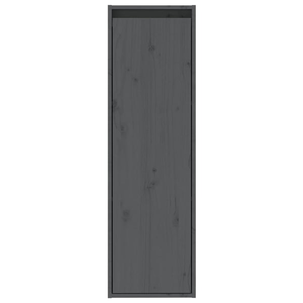 Armário de parede 30x30x100 cm madeira de pinho maciça cinza