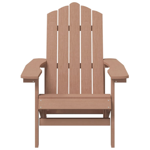 Cadeiras de jardim Adirondack com mesa PEAD castanho