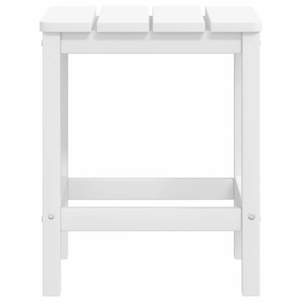 Cadeira de jardim Adirondack com apoio de pés/mesa PEAD branco