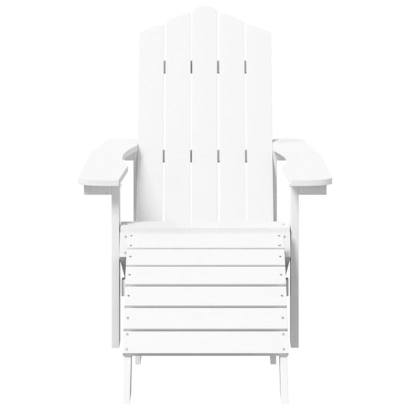 Cadeiras de jardim Adirondack com apoio de pés/mesa PEAD branco