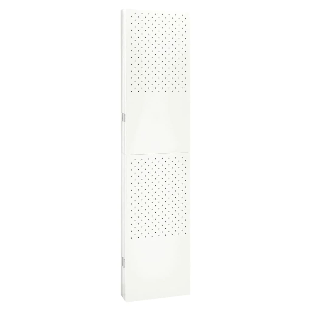 Divisórias/biombos com 6 painéis 2 pcs aço 240x180 cm branco