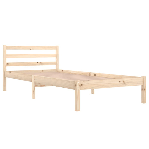 Estructura de cama 90 x 200 cm madera maciza de pino