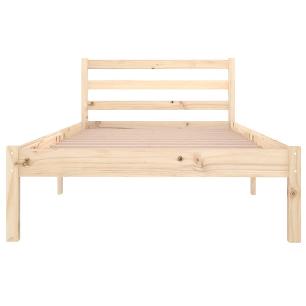 Estructura de cama 90 x 200 cm madera maciza de pino