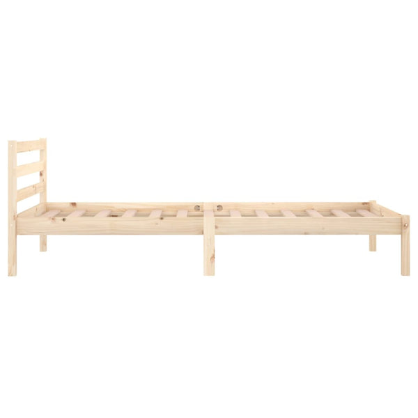 Estructura de cama 90 x 200 cm madera maciza de pino