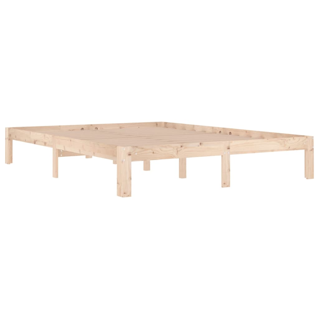 King bed frame 150x200 cm solid wood