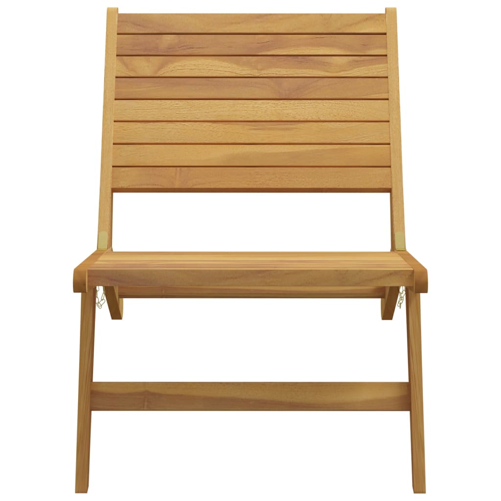 Cadeira de jardim c/ apoio de pés madeira de teca maciça